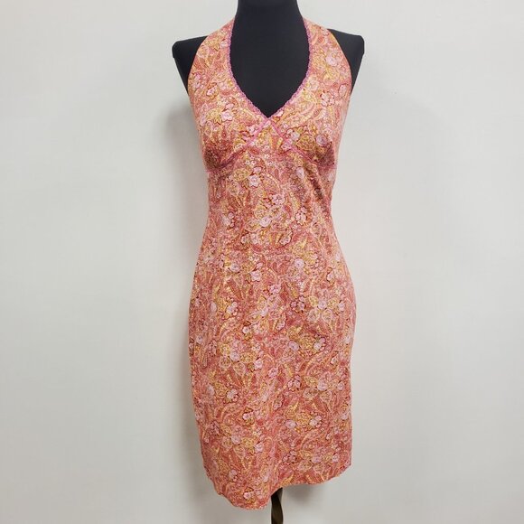 Vintage Moda International Womens Y2K Babydoll Lace Trim Dress Size 4 Preppy - Picture 1 of 11